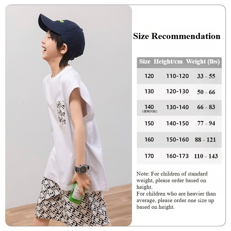 Boys 2PCS Sleeveless Tank Top Set