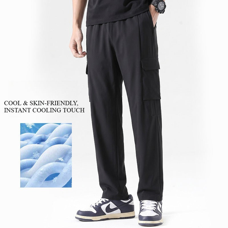 Men Ice Silk Quick Dry Lightweight Outdoor Casual Pants
