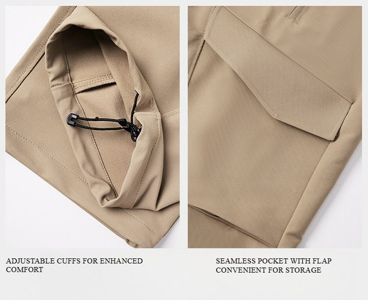 Men & Women Fluorine-Free Softshell Pants, Water Repellent Tactical Hiking Pants