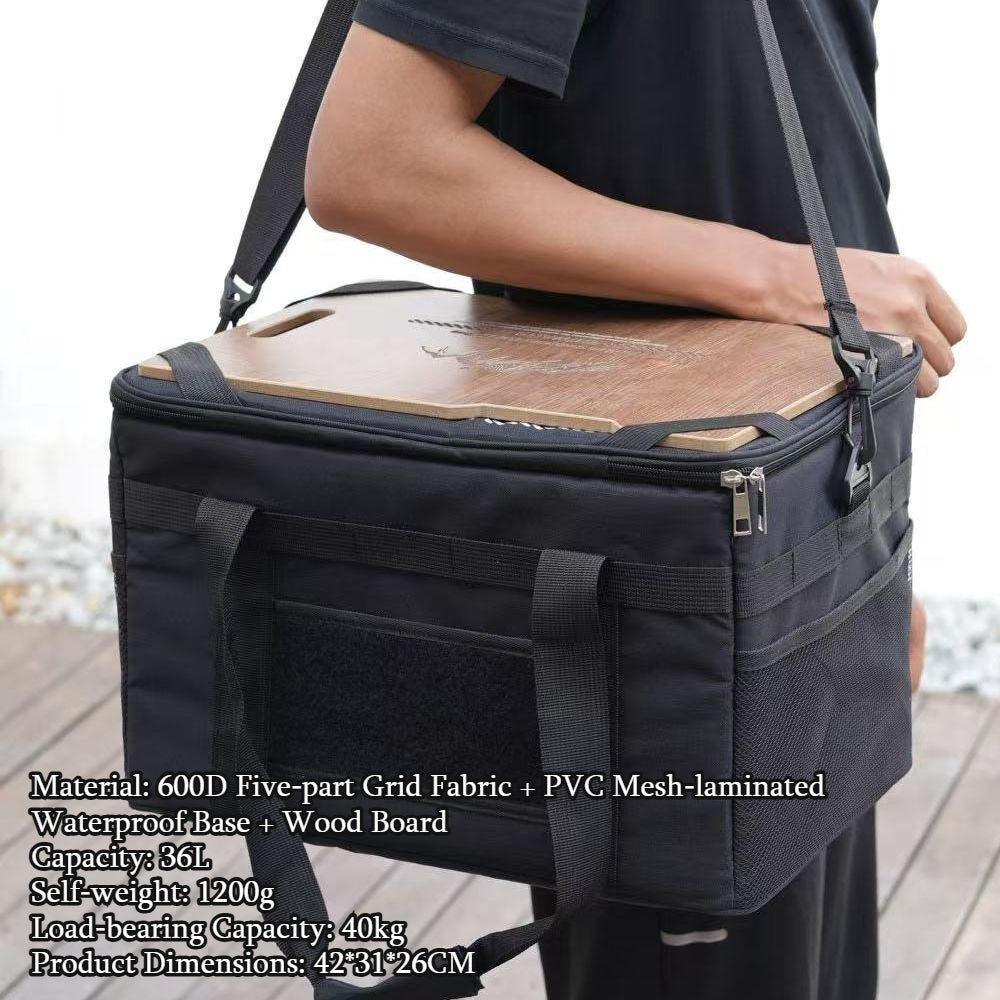 Multi‑Functional Tactical Camping Storage Bag with Table Board, Portable Outdoor Sundries Gear Pouch