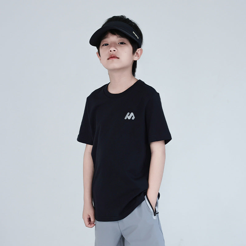 Boys' Summer Short-Sleeve 100% Cotton Top
