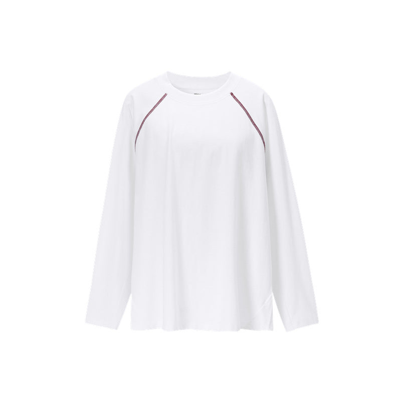 American Sport Contrast Hassel Stitch Raglan Long Sleeve Tee