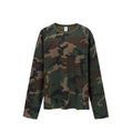Street‑Style Waffle Knit Camo Long‑Sleeve T‑Shirt