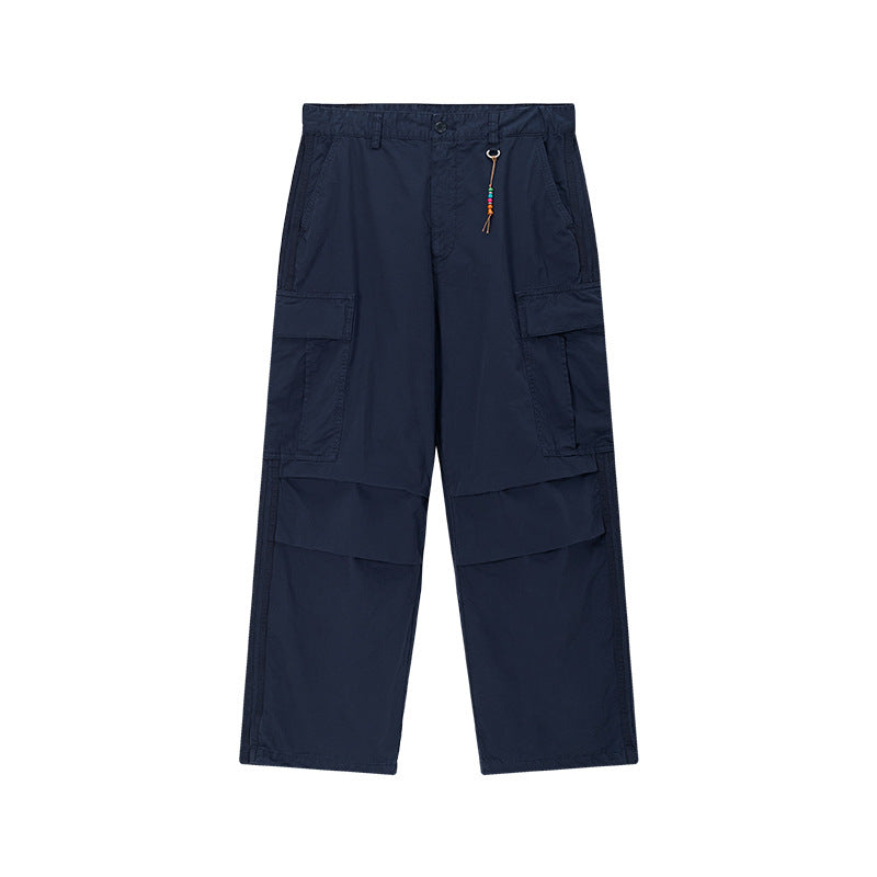 Pure Cotton Paneled Cargo Pants with Large Pockets