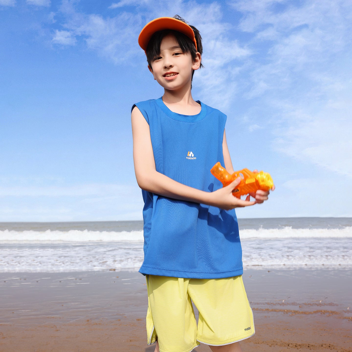 Ice Silk Quick-Drying Boys Summer Set Tank Top & Shorts