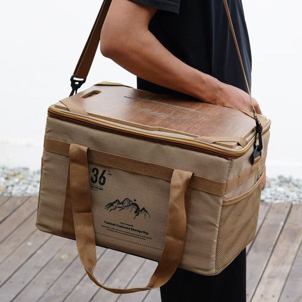 Camping tactical storage bag, outdoor with table board, portable sundries and equipment bag