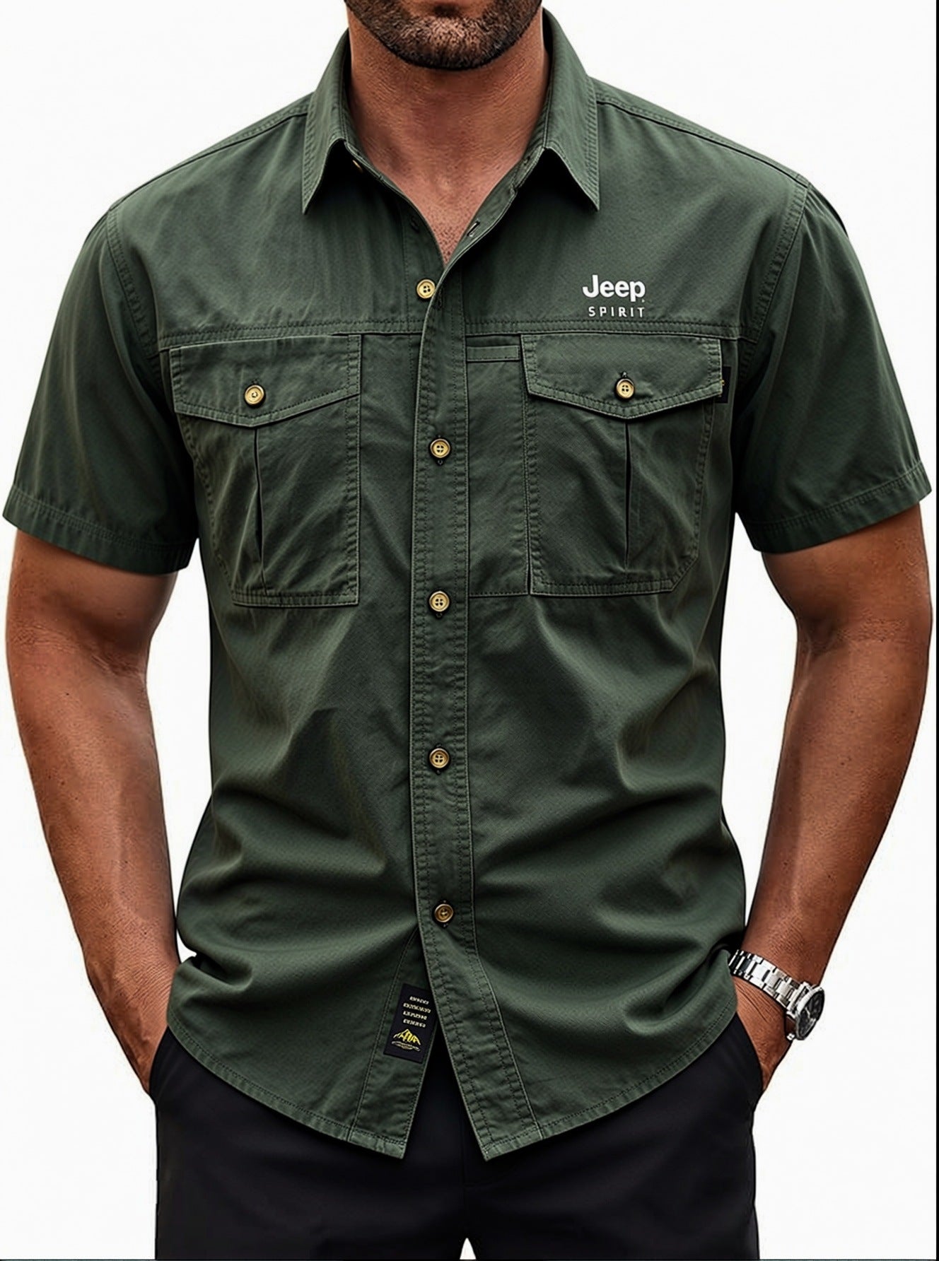 Outdoor Adventure & Leisure Short-Sleeve Utility Fishing Shirt