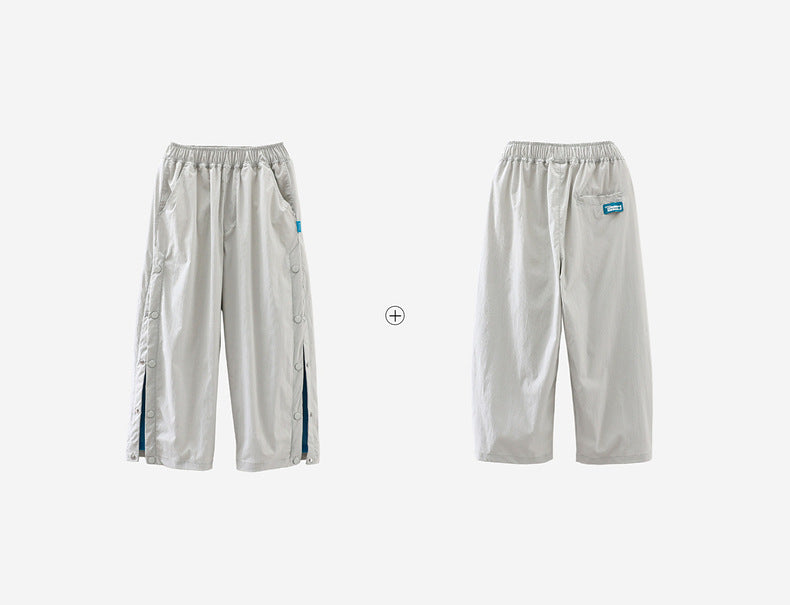 Boys Summer Cool Feel Pants, Breathable Anti-Mosquito Trousers for Big Kids