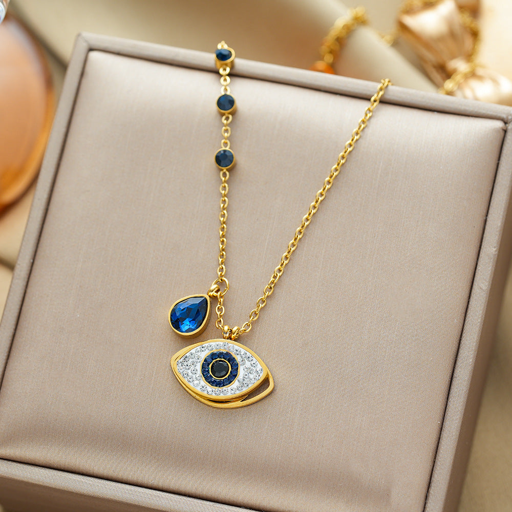 Evil Eye Titanium Steel Necklace - Colorfast
