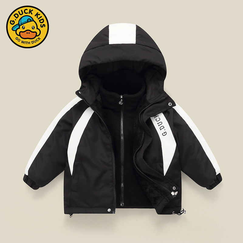 Gduck Unisex Kids' Windbreaker 3-8Y | Waterproof Windproof Fleece Liner | Spring Autumn Winter Outdoor Camping Jacket