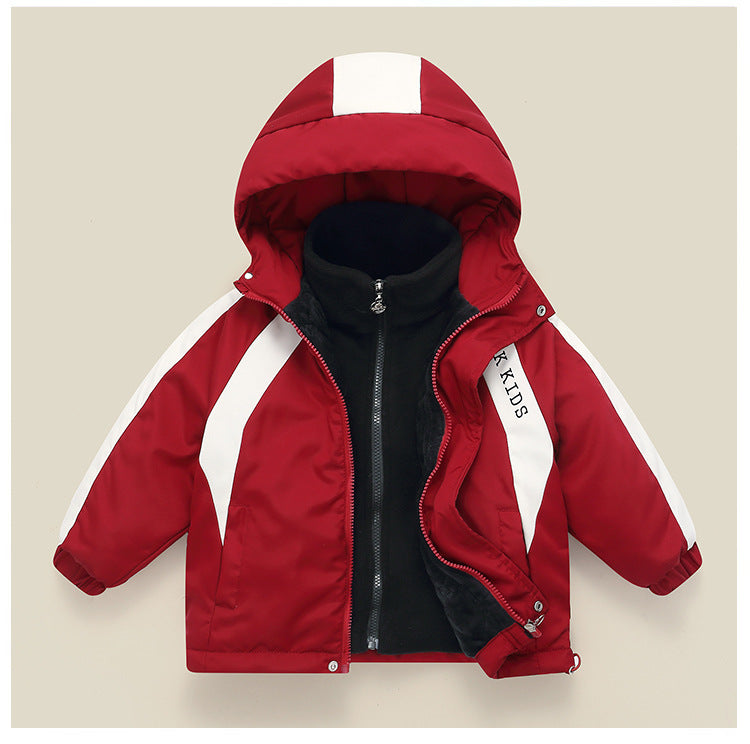 Gduck Unisex Kids' Windbreaker 3-8Y | Waterproof Windproof Fleece Liner | Spring Autumn Winter Outdoor Camping Jacket