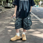 Boys' Quick-Drying Camouflage Cargo Shorts for Outdoor Sports
