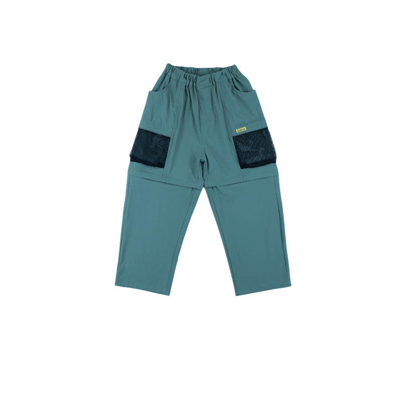 Older Kids 2-Way Convertible Anti-Mosquito Pants, Lightweight Outdoor Trousers