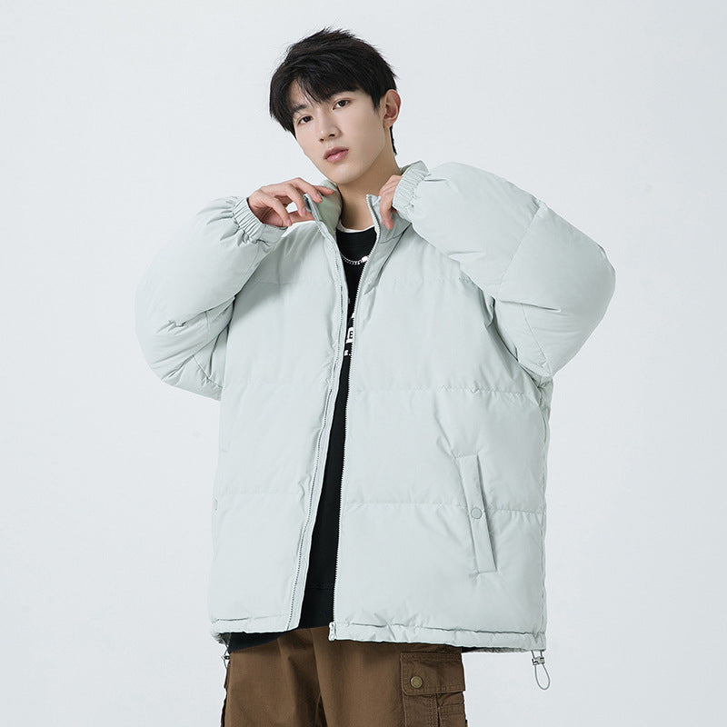 New Winter Men's White Duck Down Loose-Fit Warm Casual Puffer Jacket