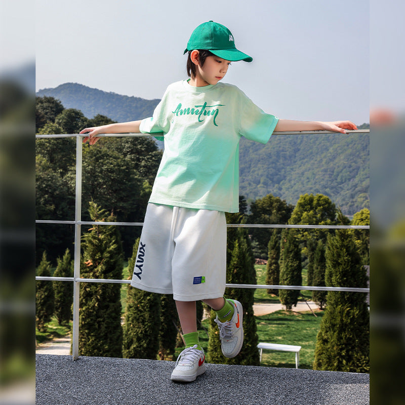Boys' Summer Cooling Shorts，White Casual Style