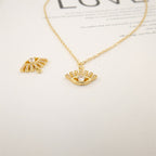 Diamond-encrusted Evil Eye Necklace Pendant