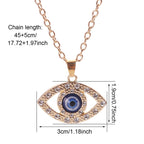 Blue Micro-Pavé Zircon Evil Eye Necklace