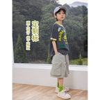 Heavyweight Boys Short Sleeve T-Shirts with Fine Craft