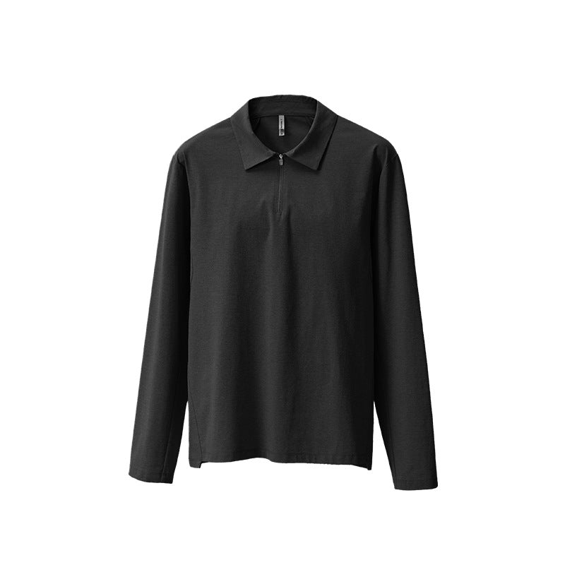 Men's Wind‑Tunnel Commuter Long Sleeve Polo Shirt, Collared Breathable Casual Top