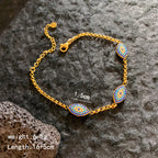 Full Zirconium Evil Eye Bracelet Stainless Steel Bracelet