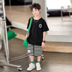 Double Print Cotton Knit Short Sleeve for Boys