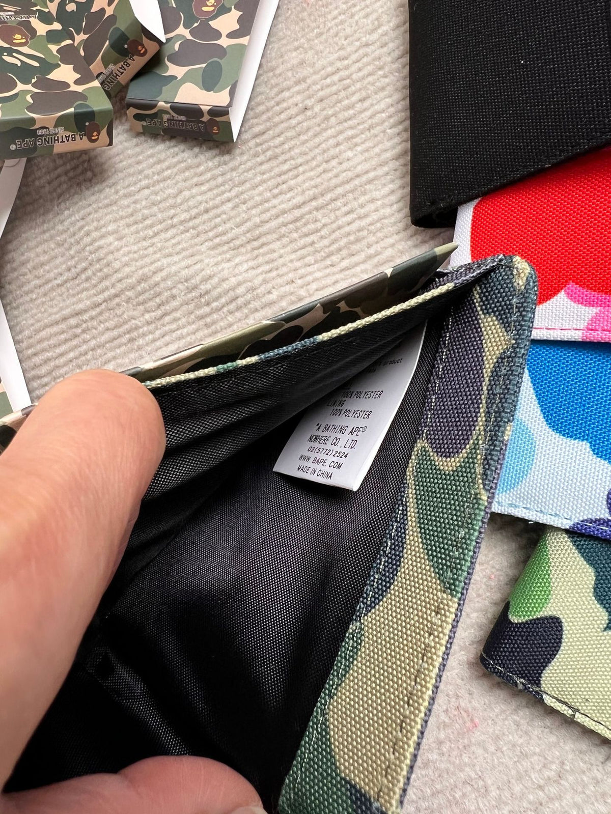 BAPE camo bifold wallet，A Bathing Ape short wallet