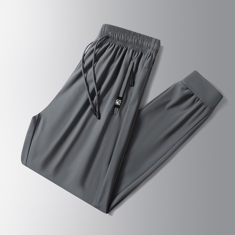 Unisex Ice Silk Quick Dry Sweatpants, Summer Thin Breathable Outdoor Running Pants