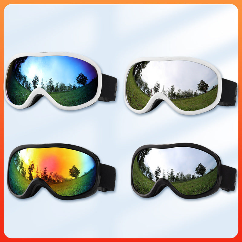 Ski smooth no fog mirror, can card myopia, spherical large field of view ski goggles