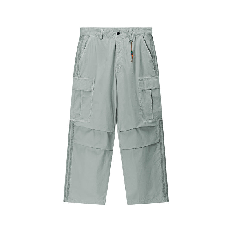 Pure Cotton Paneled Cargo Pants with Large Pockets
