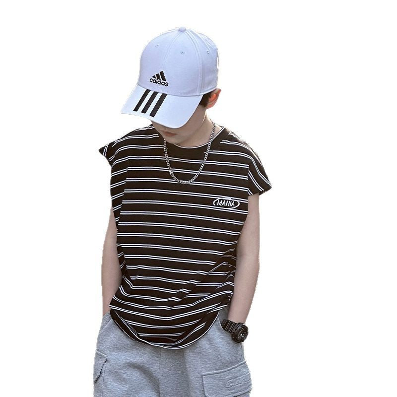 Striped Cotton Boys Summer Sleeveless Vest