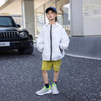 UPF50+ Lightweight, Breathable White Sun-Protection Jacket for Kids