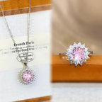Sunflower is as bright as ice fireworks necklace ring