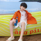 Boys' Lightweight Vacation-Style Plaid Shirt