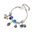 DIY Beaded Bracelet with Evil Eye and God's Hand Design