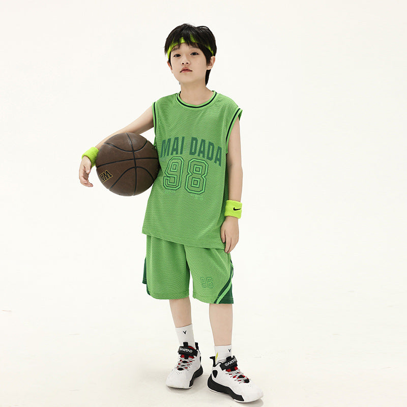 Children's Cooling Mesh Quick-Dry Basketball Uniform Set