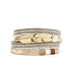 Brezin Locks Multi-Feather Bracelet