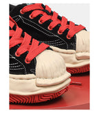 Tiger head dissolving design, shell head platform casual board shoes, couple trendy shoes