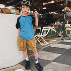 Mountain Style Spliced Letter Print Short Sleeve T-Shirt