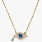 Fully Diamond Evil Eye Necklace
