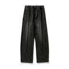 Japanese spring new wide-leg jeans, men's retro scimitar pants with old split design, loose casual pants
