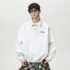 Men's Lapel Letter Sweater/Fleece Shirt (Autumn Style)
