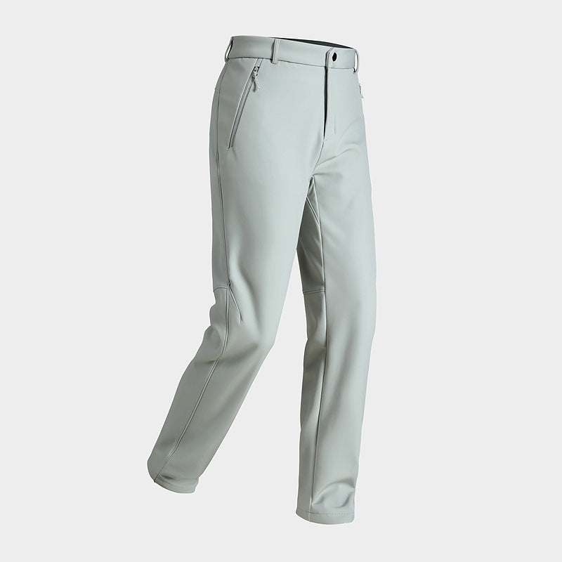 Waterproof Windproof Fleece Lined Softshell Hiking Pants Men