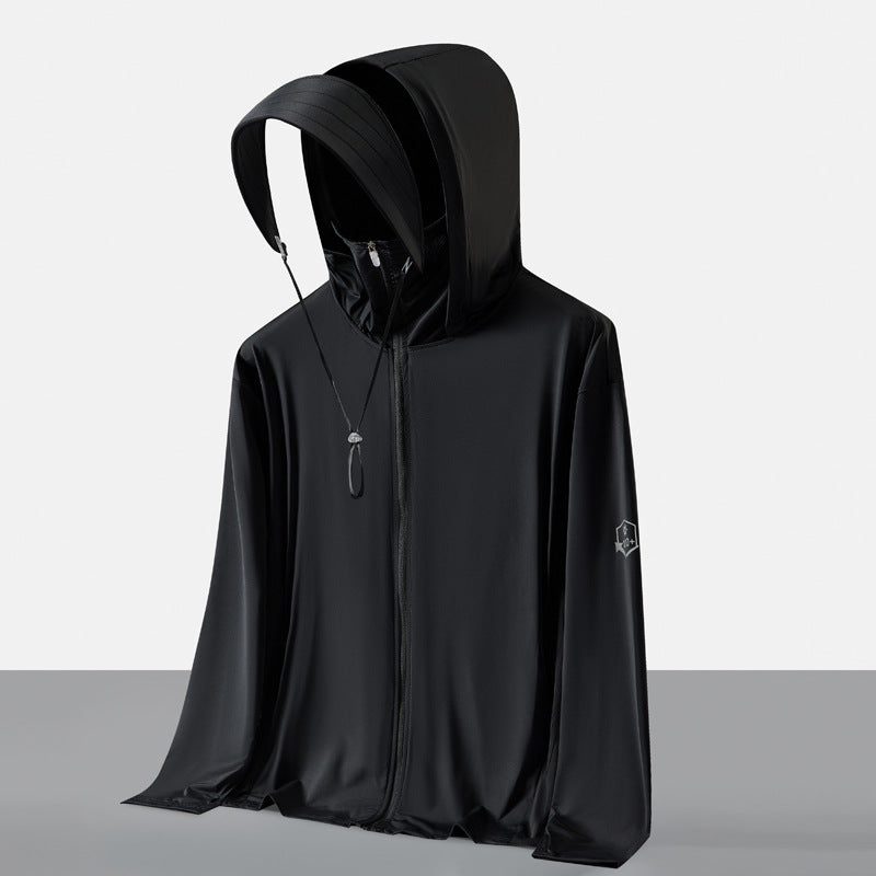 UPF100+ Ice‑Silk Sun Protection Jacket for Men Women, Anti‑UV Lightweight Fishing Sun Coat Wenhouu