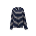 Retro Color‑Block Stripe Long‑Sleeve Tee | Preppy Unisex Loose
