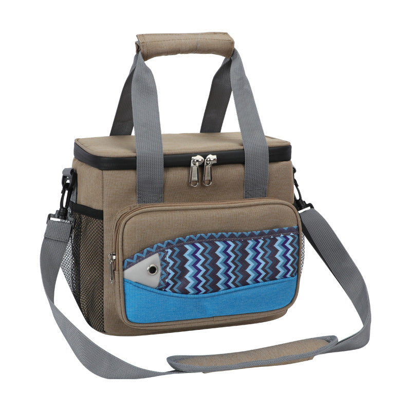 One-day tour thermal insulation bag, fish pattern 15-18L lunch box ice pack.