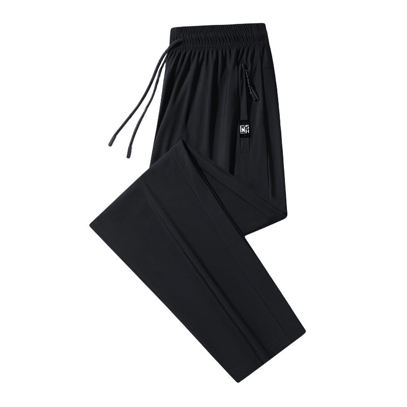 Unisex Ice Silk Quick Dry Sweatpants, Summer Thin Breathable Outdoor Running Pants