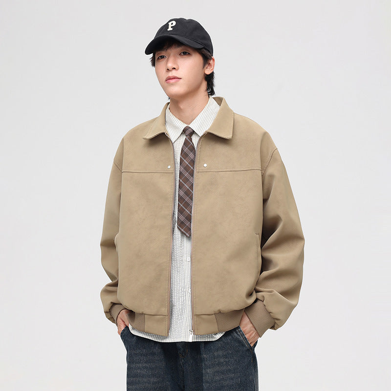 Trendy Winter Men's PU Cotton-Lined Jacket - Casual Versatile Leather