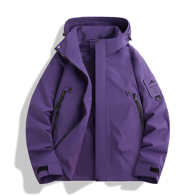 Men's outdoor lightweight mountaineering jacket: windproof and waterproof core performance, hooded style creates a fashionable sports style