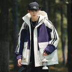 2025 winter new models, couple short down jackets, men's hooded thickened warm trendy jackets