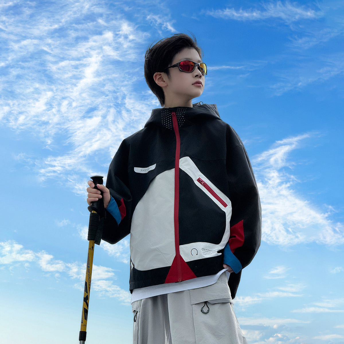 Boys Light Autumn Splicing Charge Jacket